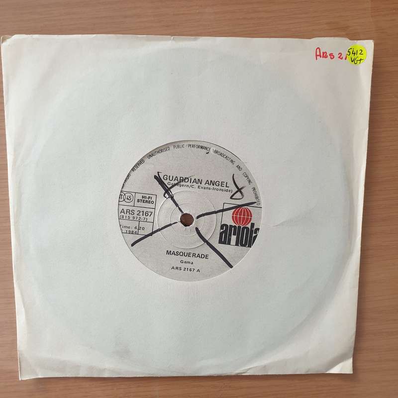 Masquerade  Guardian Angel - Vinyl 7" Record - Very-Good+ Quality (VG+) (verygoodplus)