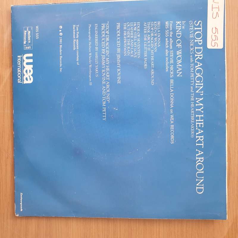 Stevie Nicks - Stop Draggin' My Heart Around - Vinyl 7" Record - Very-Good+ Quality (VG+) (verygo...