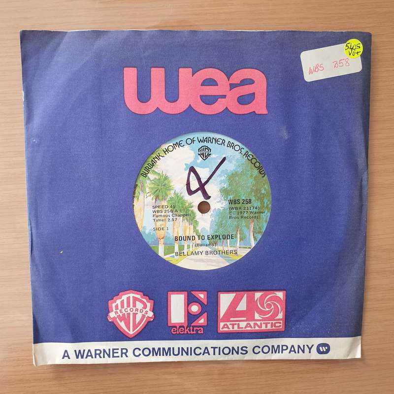 Bellamy Brothers  Bound To Explode - Vinyl 7" Record - Very-Good+ Quality (VG+) (verygoodplus)