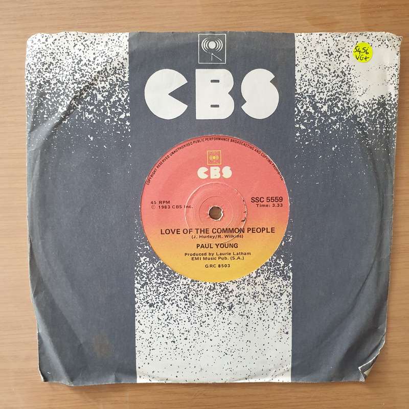 Paul Young  Love Of The Common People - Vinyl 7" Record - Very-Good+ Quality (VG+) (verygoodplus)
