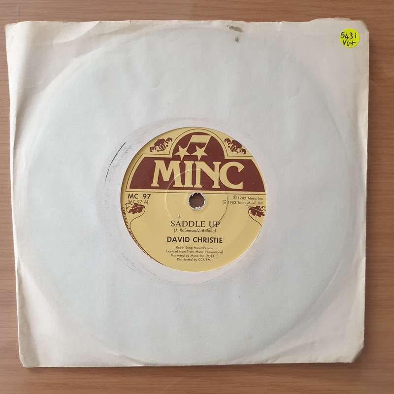 David Christie  Saddle Up - Vinyl 7" Record - Very-Good+ Quality (VG+) (verygoodplus)