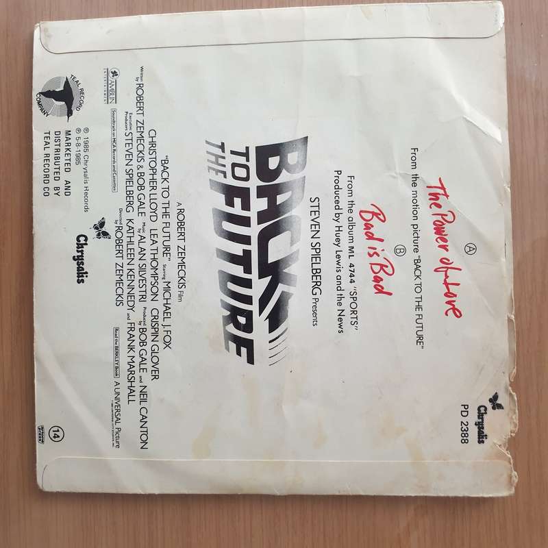 Huey Lewis And The News  The Power Of Love - Vinyl 7" Record - Very-Good+ Quality (VG+) (veryg...