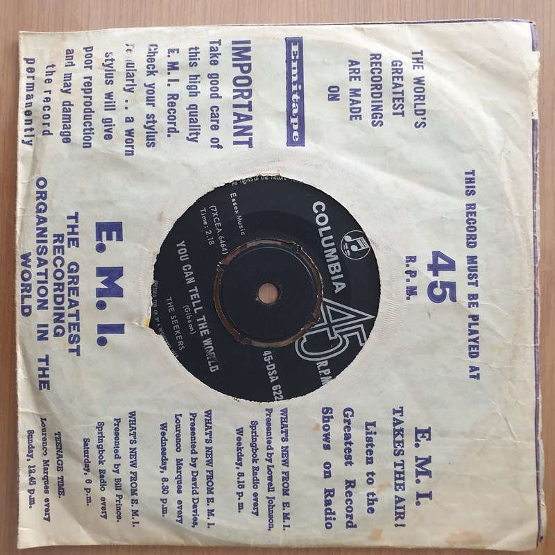 The Seekers  The Carnival Is Over - Vinyl 7" Record - Very-Good+ Quality (VG+) (verygoodplus)