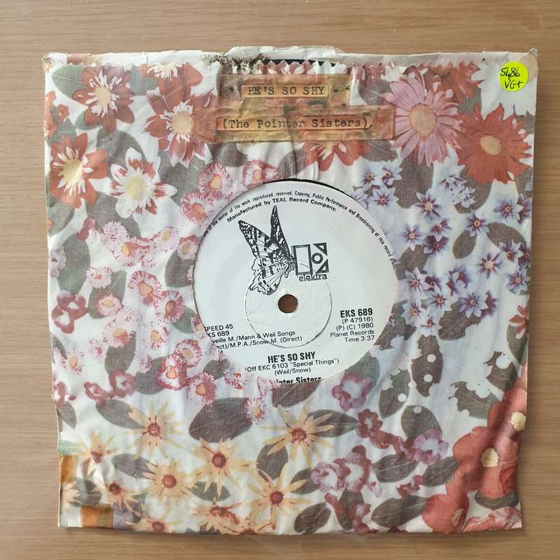 Pointer Sisters  He's So Shy / Movin' On - Vinyl 7" Record - Very-Good+ Quality (VG+) (verygoo...