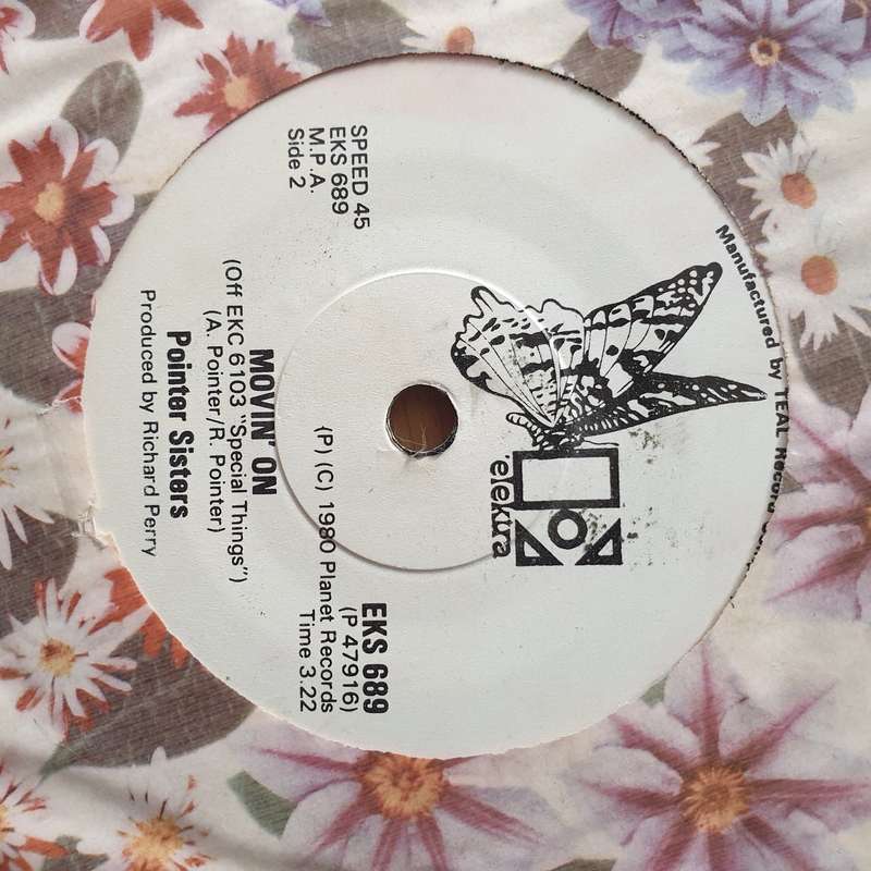 Pointer Sisters  He's So Shy / Movin' On - Vinyl 7" Record - Very-Good+ Quality (VG+) (verygoo...