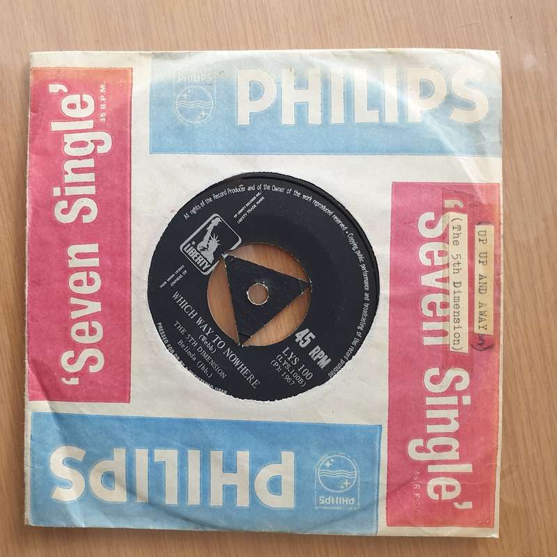 The 5th Dimension  Up, Up And Away - Vinyl 7" Record - Very-Good+ Quality (VG+) (verygoodplus)