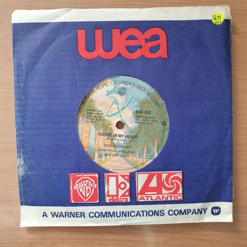 Rod Stewart  You're In My Heart (The Final Acclaim) - Vinyl 7" Record - Very-Good+ Quality (VG...