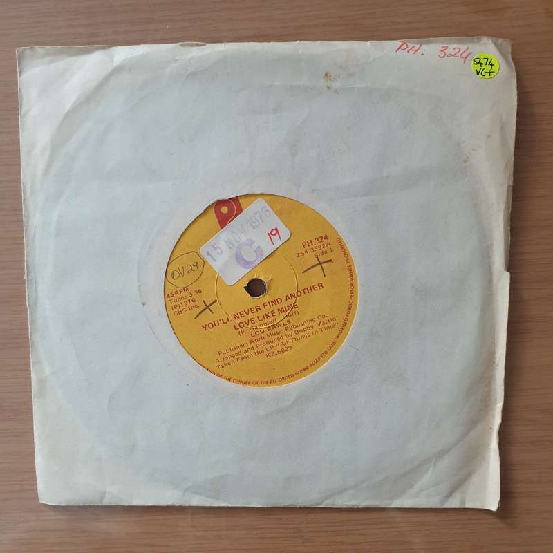 Lou Rawls  You'll Never Find Another Love Like Mine / Let's Fall In Love All Over Again - Viny...