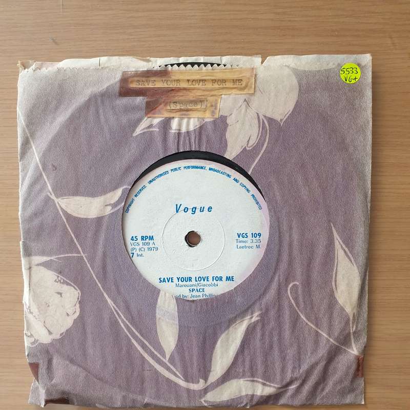 Space  Save Your Love For Me / Final Signal (Rhodesia) - Vinyl 7" Record - Very-Good+ Quality ...