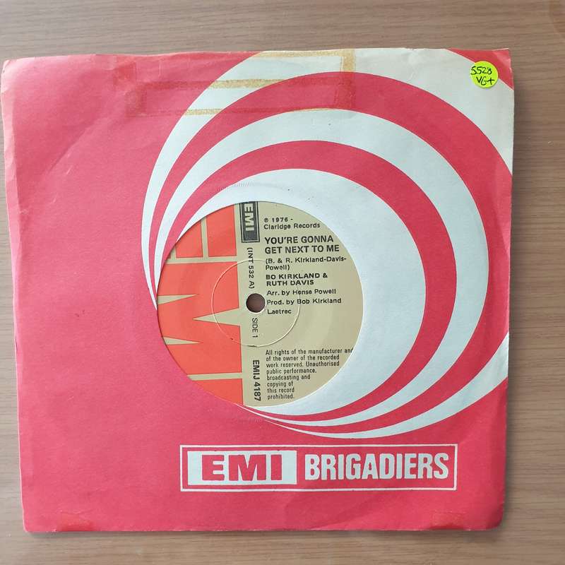 Bo Kirkland & Ruth Davis  You're Gonna Get Next To Me - Vinyl 7" Record - Very-Good+ Quality (...