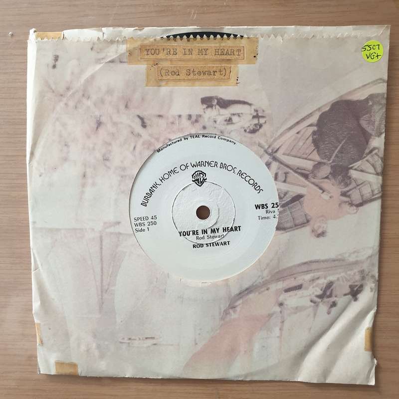 Rod Stewart  You're In My Heart - Vinyl 7" Record - Very-Good+ Quality (VG+) (verygoodplus)