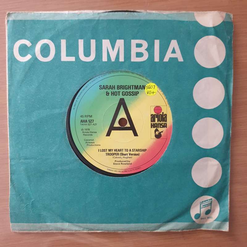Sarah Brightman And Hot Gossip  I Lost My Heart To A Starship Trooper - Vinyl 7" Record - Very...
