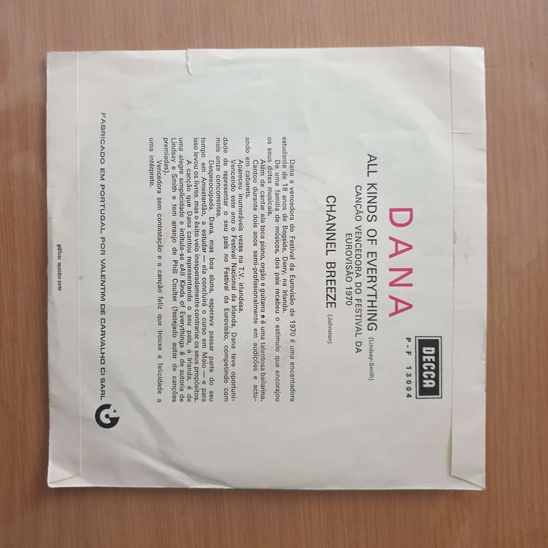 Dana  All Kinds Of Everything - Vinyl 7" Record - Very-Good+ Quality (VG+) (verygoodplus)