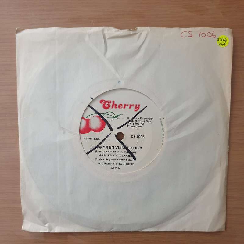 Marlene Taljaard - Sonskyn En Vlindertjies - Vinyl 7" Record - Very-Good+ Quality (VG+) (verygood...