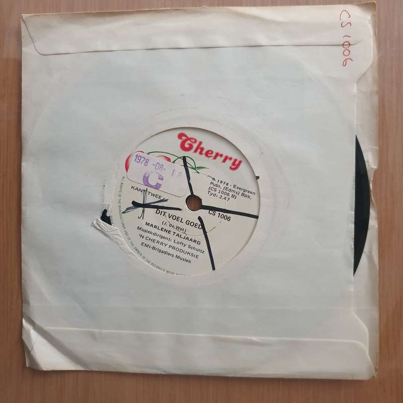 Marlene Taljaard - Sonskyn En Vlindertjies - Vinyl 7" Record - Very-Good+ Quality (VG+) (verygood...