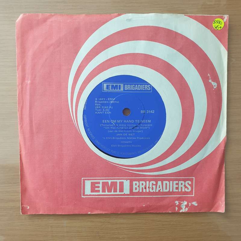 Jan De Wet - Een Om My Hand Te Neem - Vinyl 7" Record - Very-Good+ Quality (VG+) (verygoodplus)