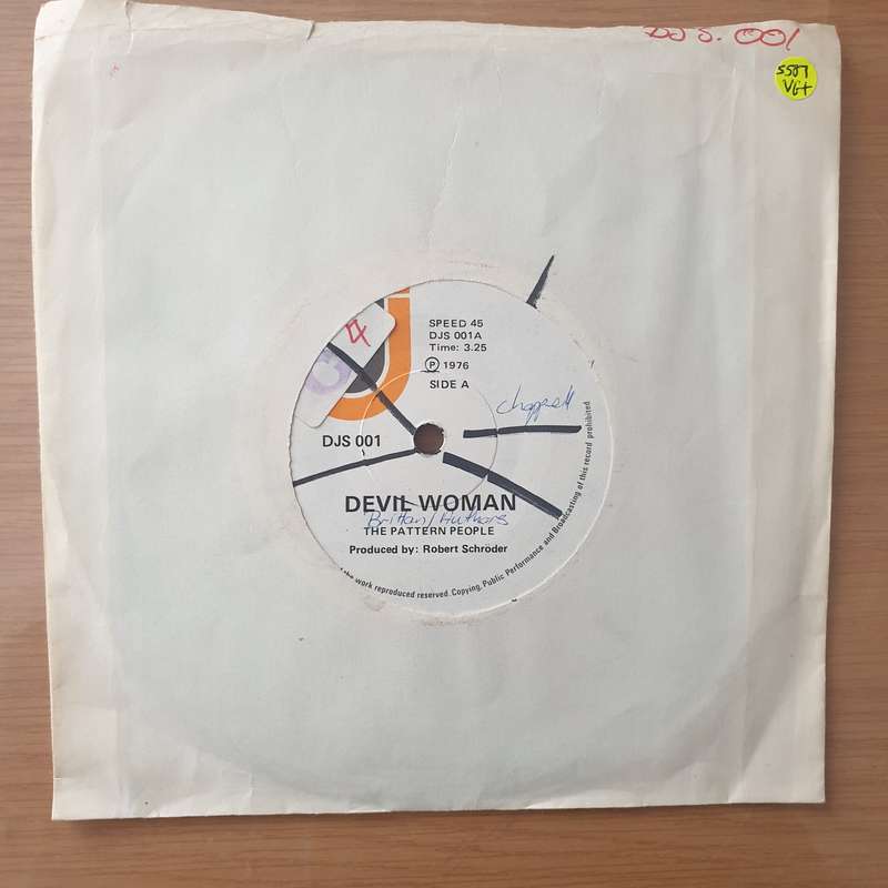 The Pattern People  Devil Woman - Vinyl 7" Record - Very-Good+ Quality (VG+) (verygoodplus)