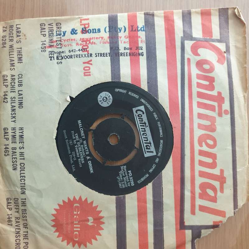 The Dubliners  Black Velvet Band - Vinyl 7" Record - Very-Good+ Quality (VG+) (verygoodplus)