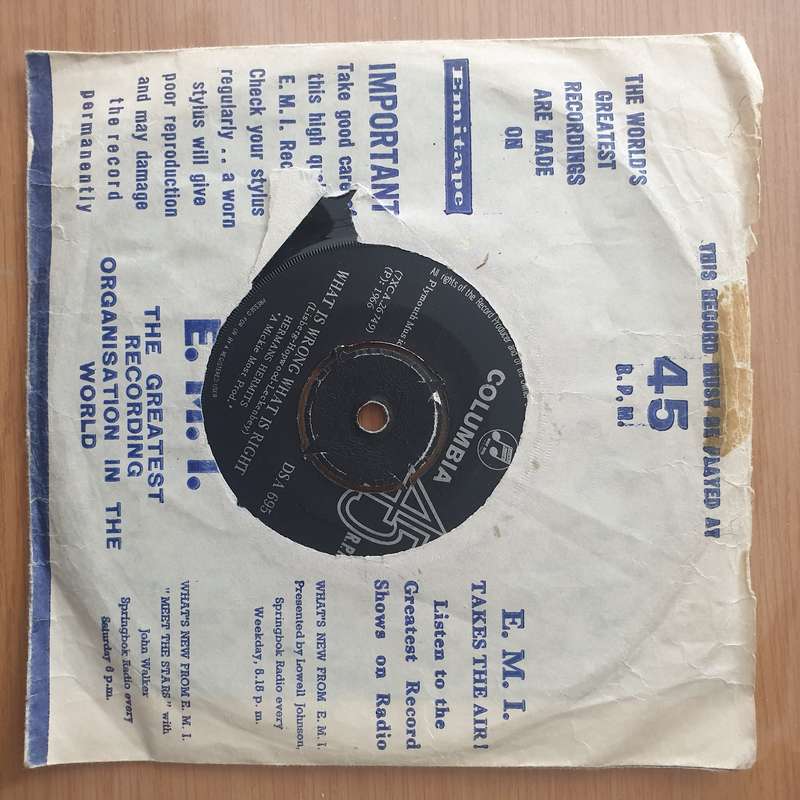 Herman's Hermits  East West - Vinyl 7" Record - Very-Good+ Quality (VG+) (verygoodplus)