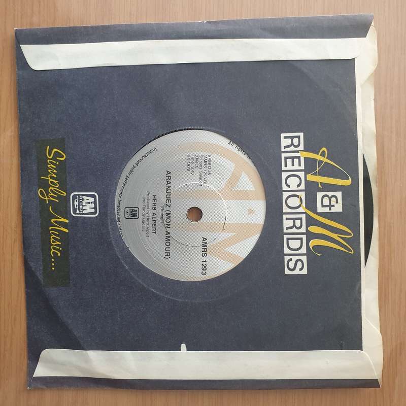 Herb Alpert  Rise - Vinyl 7" Record - Very-Good+ Quality (VG+) (verygoodplus)
