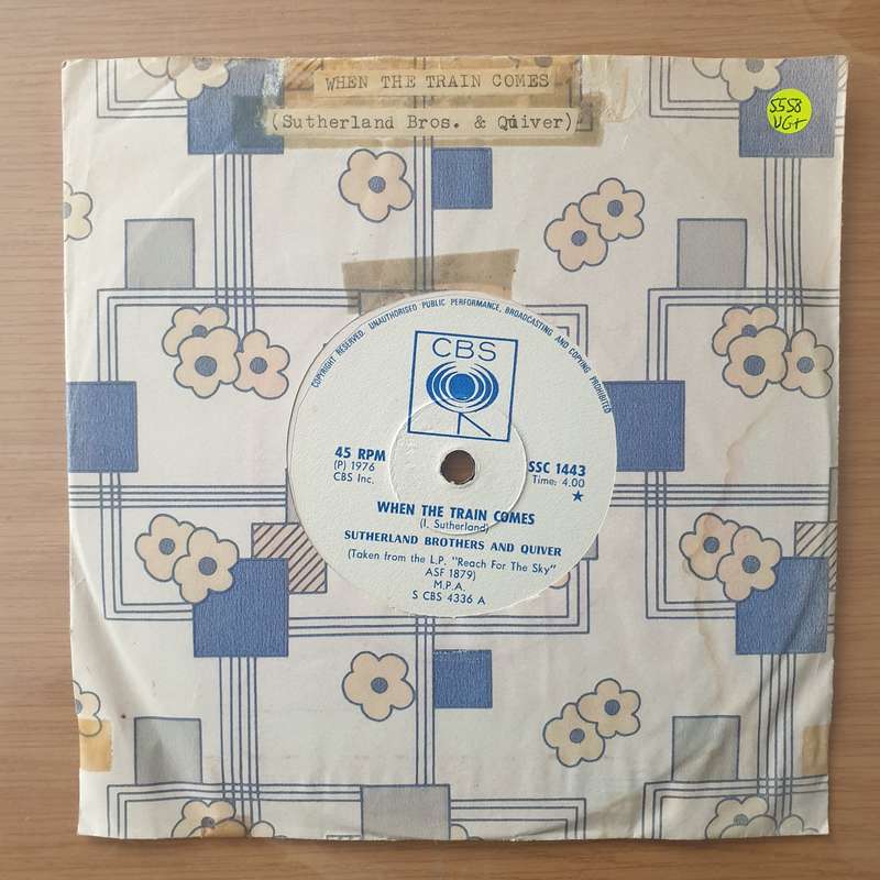 Sutherland Brothers & Quiver (Rhodesia) When The Train Comes - Vinyl 7" Record - Very-Good+ Qu...