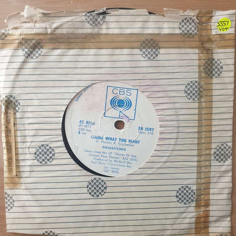 Coalkitchen - Gimme What You Want (Rhodesia) - Vinyl 7" Record - Very-Good+ Quality (VG+) (verygo...