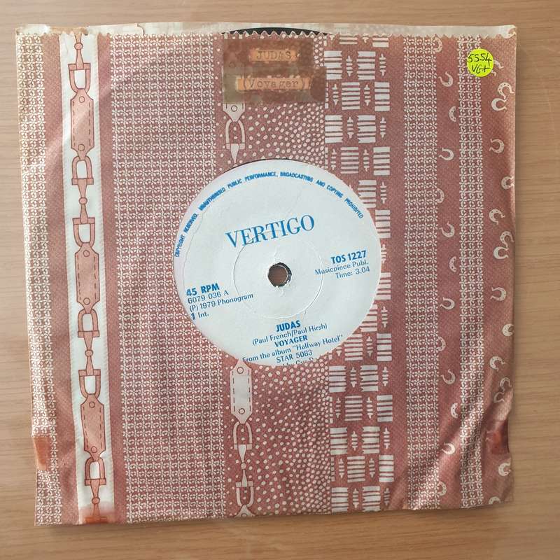 Voyager  Judas (Rhodesia) - Vinyl 7" Record - Very-Good+ Quality (VG+) (verygoodplus)