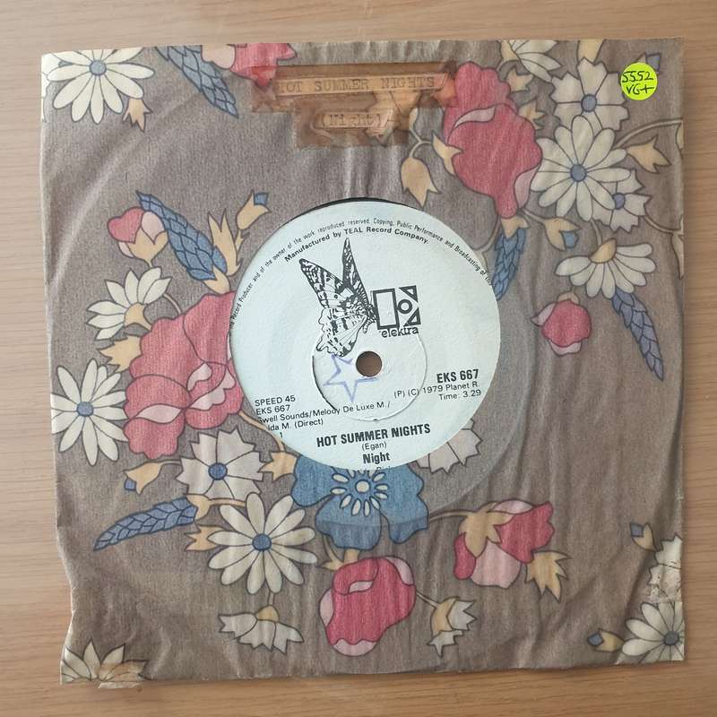 Night  Hot Summer Nights (Rhodesia) - Vinyl 7" Record - Very-Good+ Quality (VG+) (verygoodplus)