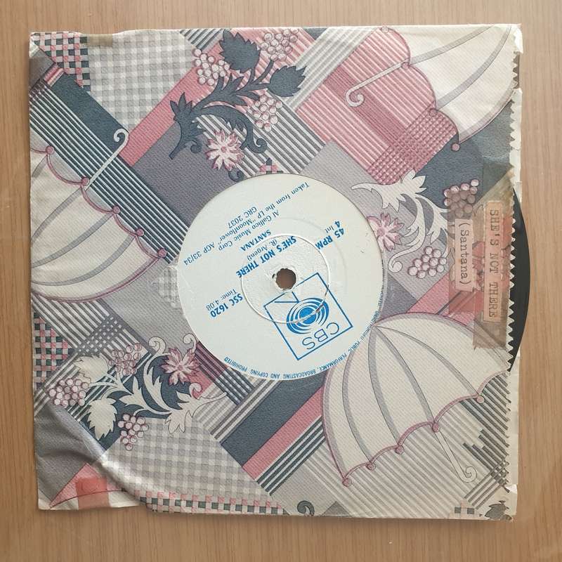 Santana  She's Not There (Rhodesia) - Vinyl 7" Record - Very-Good+ Quality (VG+) (verygoodplus)