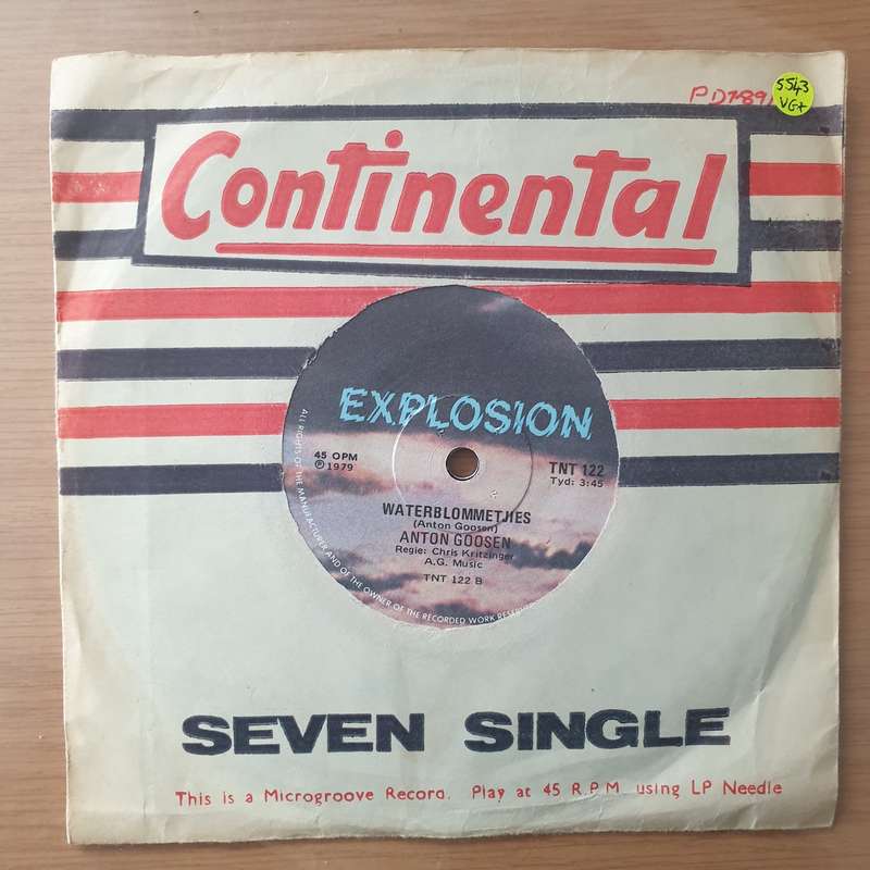 Anton Goosen  Kruidjie-Roer-My-Nie - Vinyl 7" Record - Very-Good+ Quality (VG+) (verygoodplus)