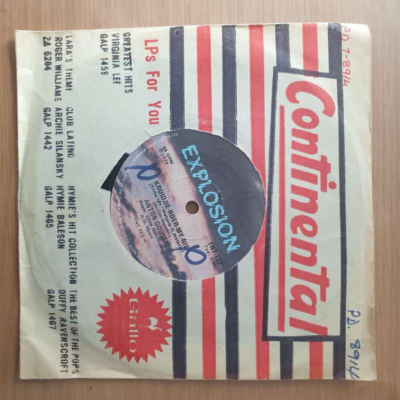 Anton Goosen  Kruidjie-Roer-My-Nie - Vinyl 7" Record - Very-Good+ Quality (VG+) (verygoodplus)