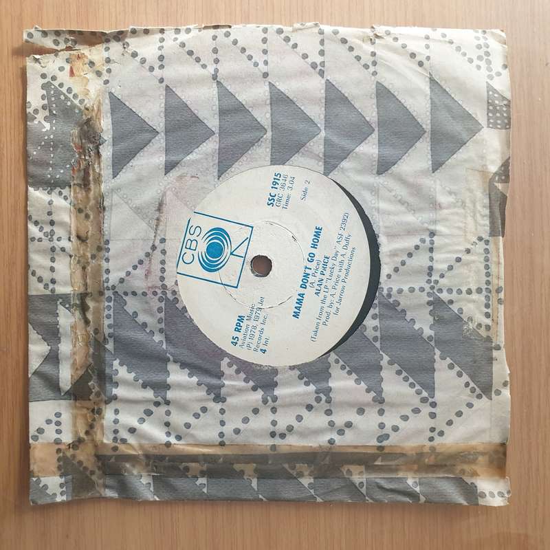 Alan Price  This Is Your Lucky Day (The Girl Won't Get Under) (Rhodesia) - Vinyl 7" Record - V...