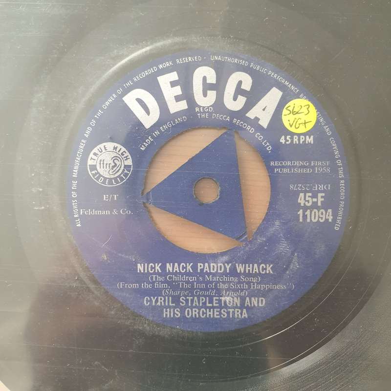 Cyril Stapleton And His Orchestra  Nick Nack Paddy Whack - Vinyl 7" Record - Very-Good+ Qualit...