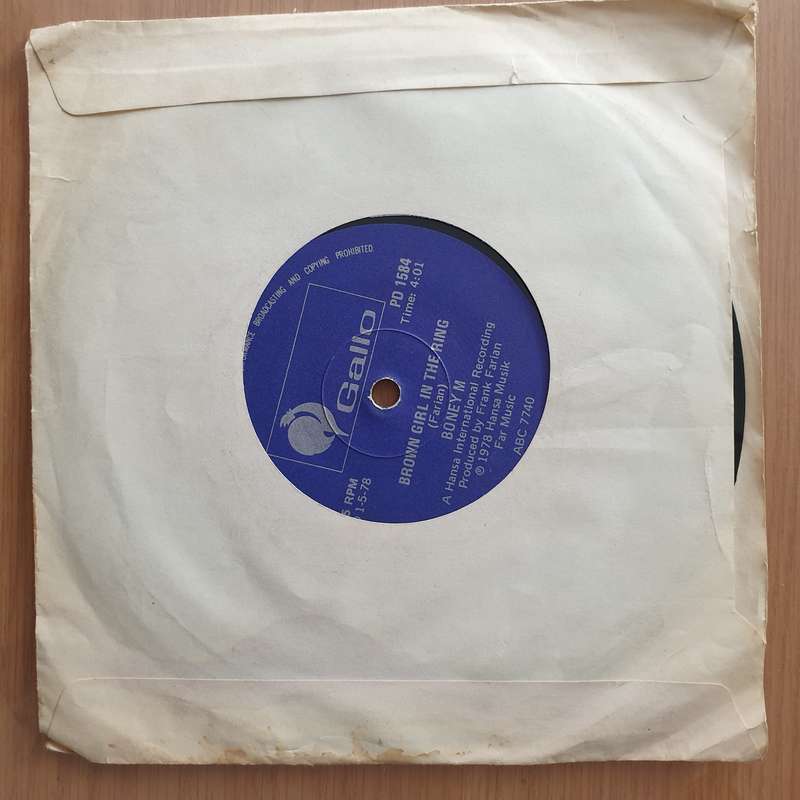 Boney M.  Rivers Of Babylon / Brown Girl In The Ring - Vinyl 7" Record - Very-Good+ Quality (V...
