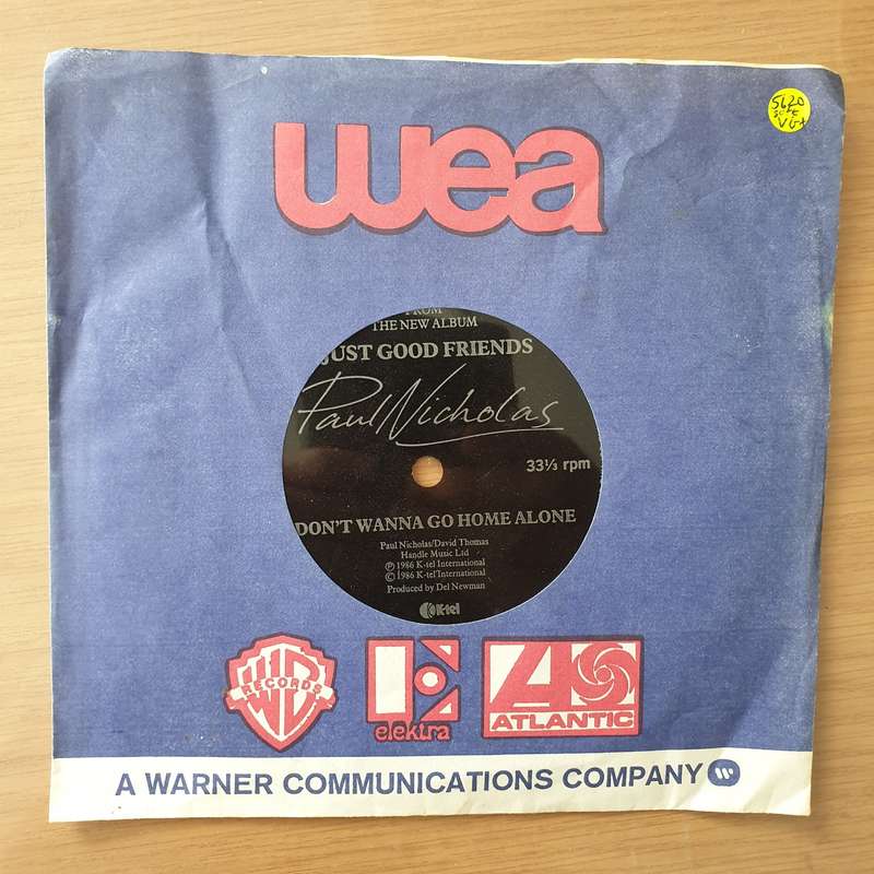 Paul Nicholas  Don't Wanna Go Home Alone - Vinyl 7" Record - Very-Good+ Quality (VG+) (verygoo...