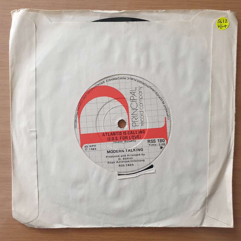 Modern Talking  Atlantis Is Calling (S.O.S. For Love) - Vinyl 7" Record - Very-Good+ Quality (...