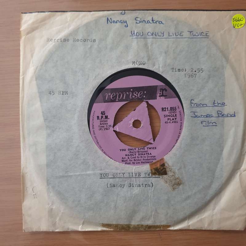Nancy Sinatra  You Only Live Twice / Jackson - Vinyl 7" Record - Very-Good+ Quality (VG+) (ver...