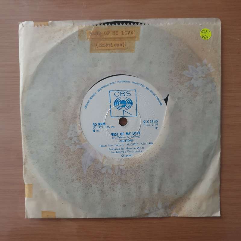 Emotions  Best Of My Love (Rhodesia) - Vinyl 7" Record - Very-Good+ Quality (VG+) (verygoodplus)