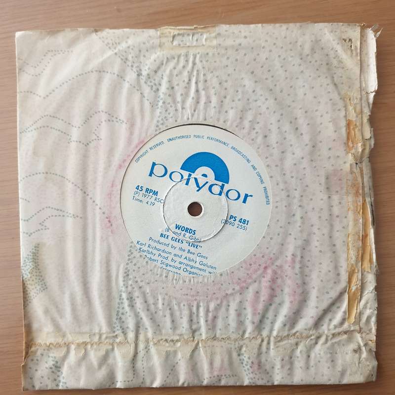 Bee Gees  Edge Of The Universe / Words (Rhodesia) - Vinyl 7" Record - Very-Good+ Quality (VG+)...