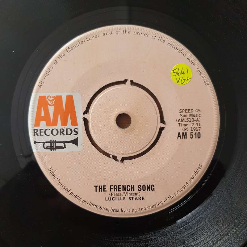 Lucille Starr  The French Song / Release Me - Vinyl 7" Record - Very-Good+ Quality (VG+) (very...
