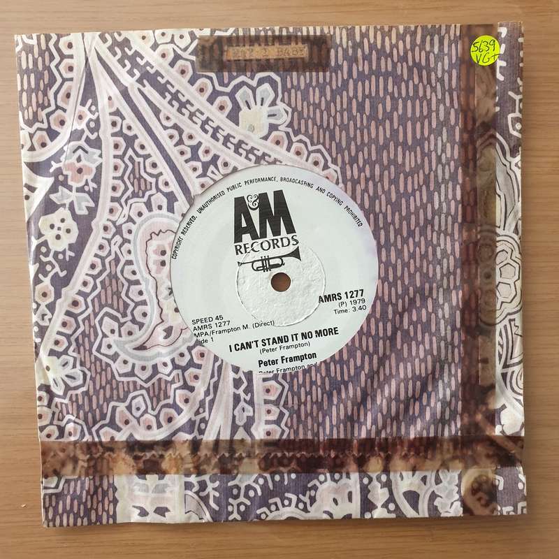 Peter Frampton  I Can't Stand It No More - Vinyl 7" Record - Very-Good+ Quality (VG+) (verygoo...