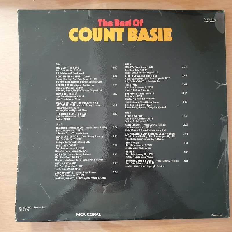 Count Basie And His Orchestra  The Best Of Count Basie Volume 2 - Vinyl LP Record - Very-Good+...
