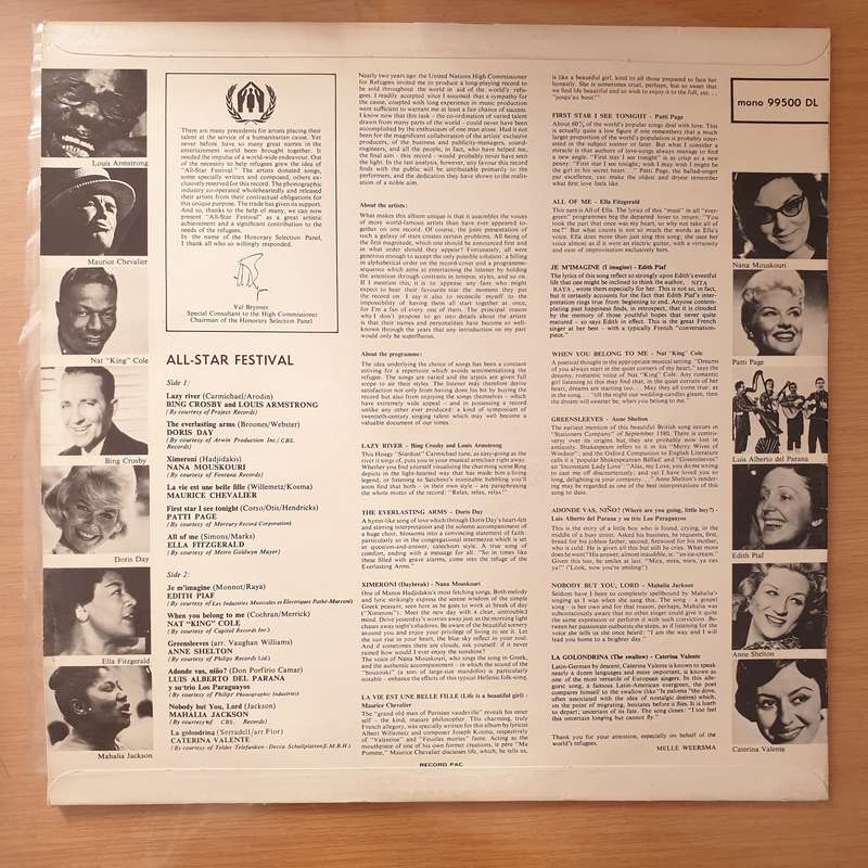 Various  All-Star Festival - Vinyl LP Record - Very-Good+ Quality (VG+) (verygoodplus)