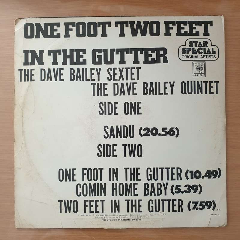 The Dave Bailey Sextet & The Dave Bailey Quintet - One Foot Two Feet In The Gutter - Vinyl LP Rec...