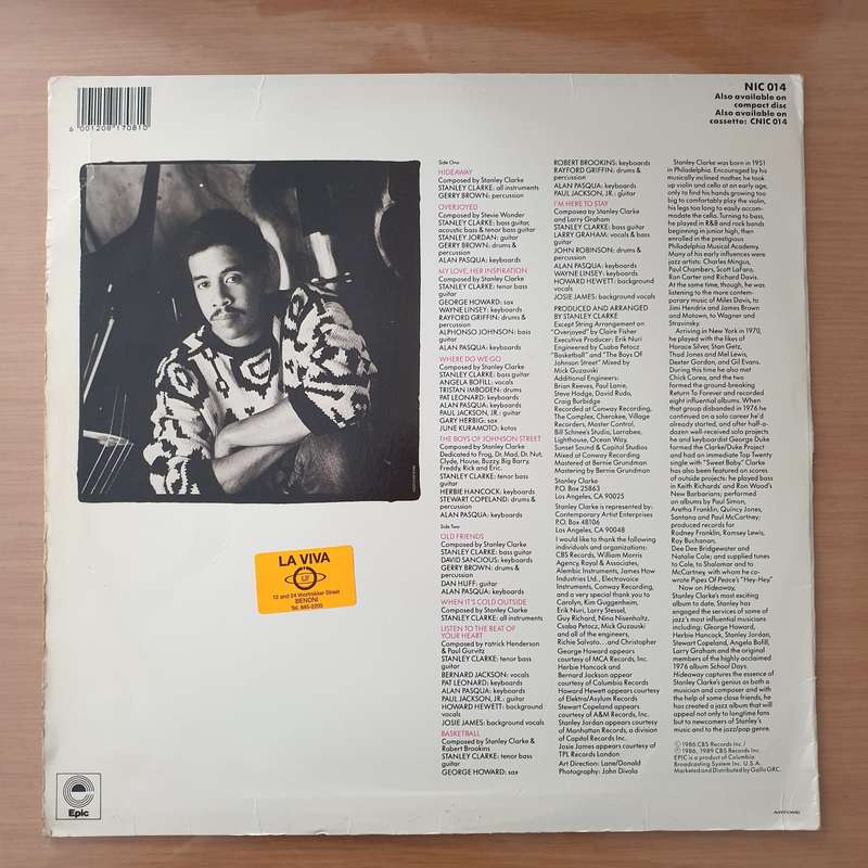 Stanley Clarke  Hideaway - Vinyl LP Record (VG+)
