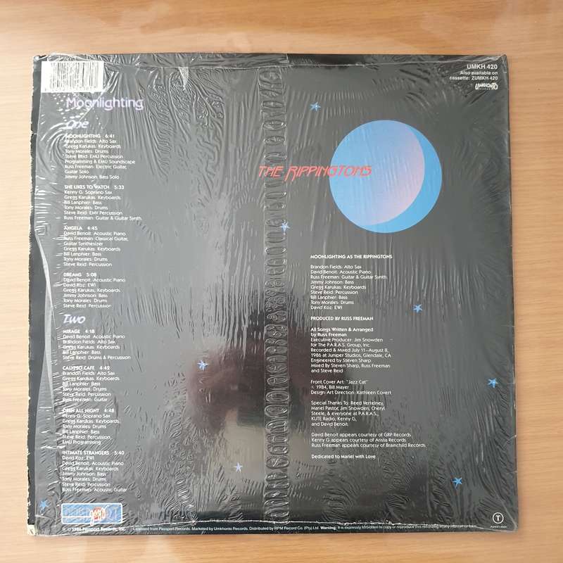 The Rippingtons  Moonlighting - Vinyl LP Record - Very-Good+ Quality (VG+) (verygoodplus)