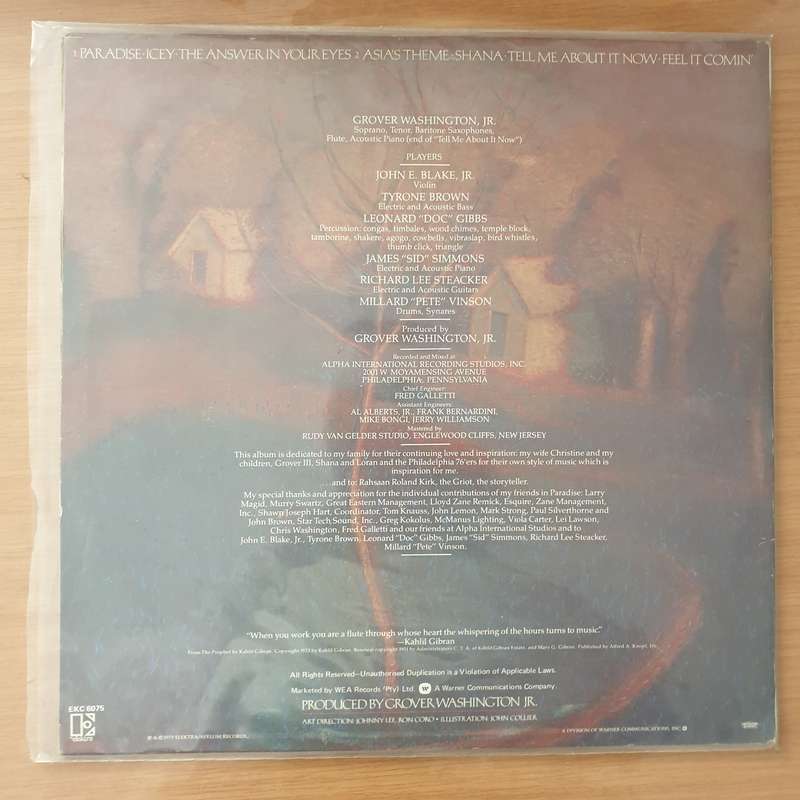 Grover Washington, Jr. - Paradise - Vinyl LP Record - Very-Good+ Quality (VG+) (verygoodplus)