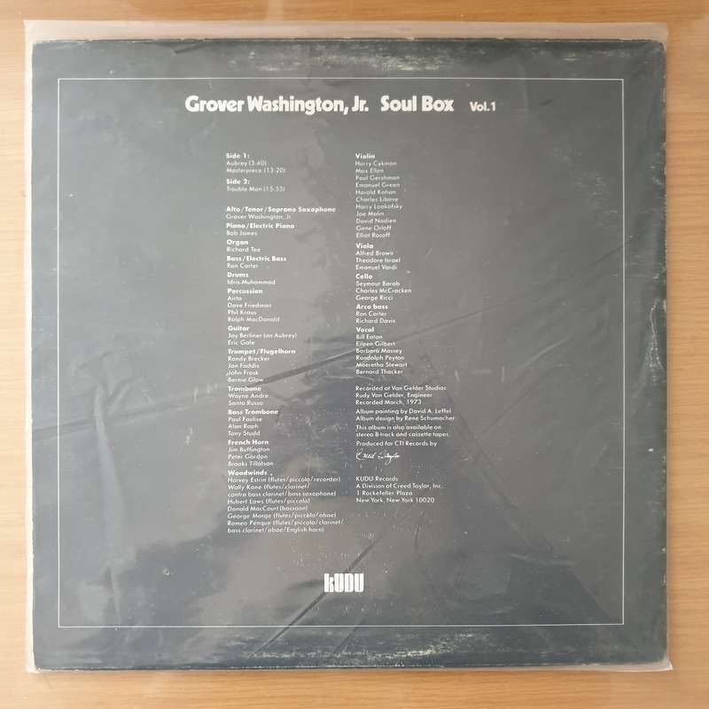 Grover Washington, Jr.  Soul Box - Vinyl LP Record - Very-Good+ Quality (VG+) (verygoodplus)