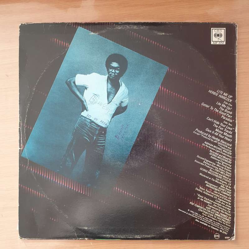 Herbie Hancock  Lite Me Up - Vinyl LP Record - Very-Good+ Quality (VG+) (verygoodplus)