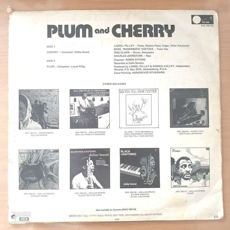 Basil Manenberg Coetzee, Lionel Pillay  Plum And Cherry - Vinyl LP Record - Good Quality (G) (...